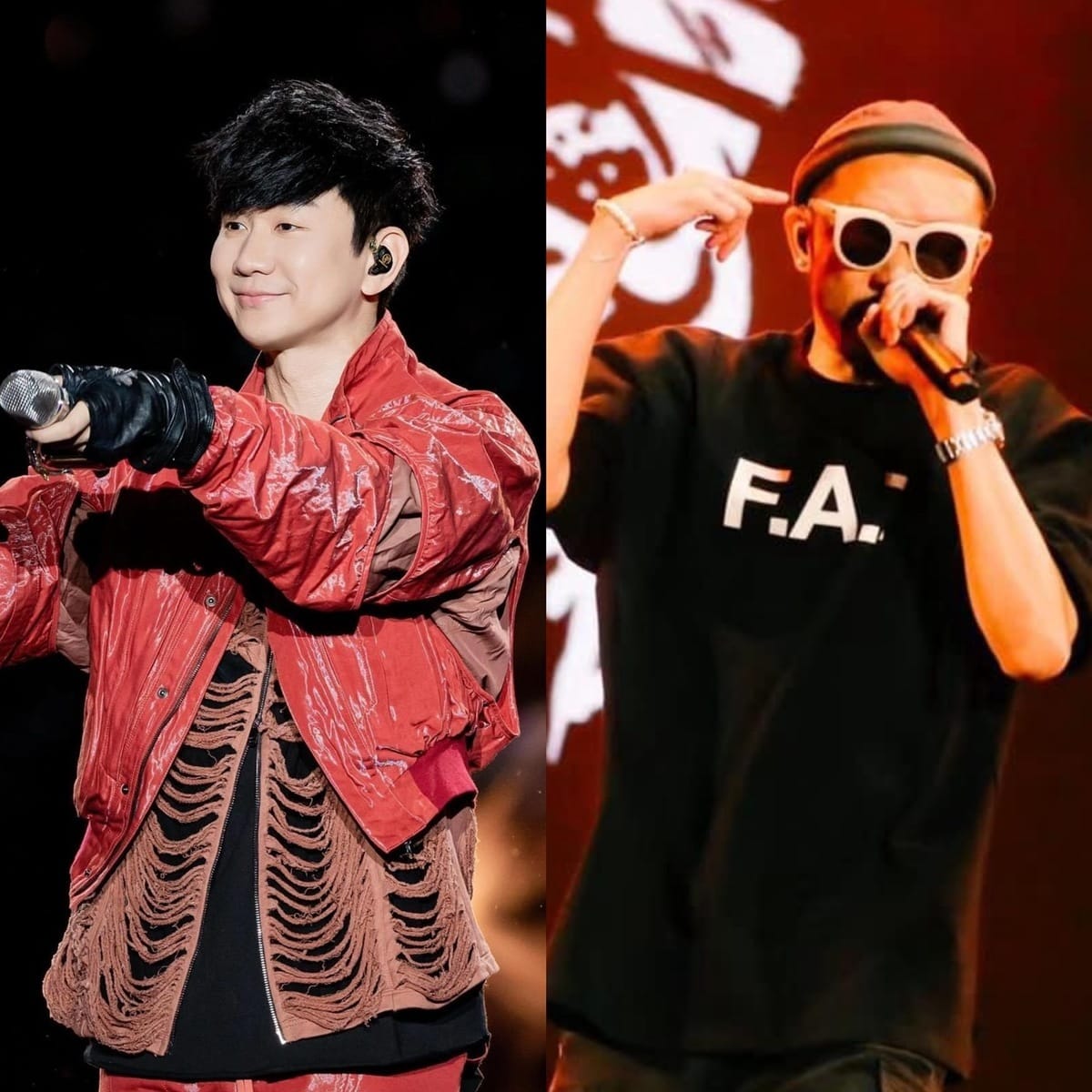 第35屆流行音樂金曲獎入圍名單在今(16)日公布，其中最佳華語男歌手由林俊傑（左）、熱狗等人角逐。 圖：翻攝自林俊傑、熱狗FB
