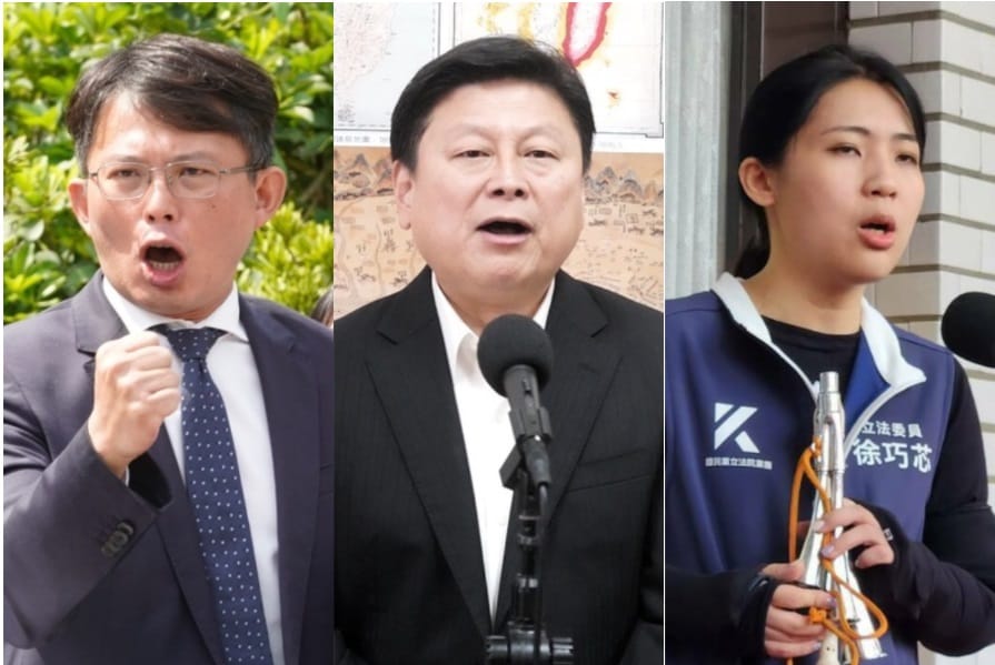 民眾黨立院黨團總召黃國昌、國民黨立法院黨團總召傅崐萁、國民黨立委徐巧芯。 圖：張良一、黃建豪/攝（資料照）