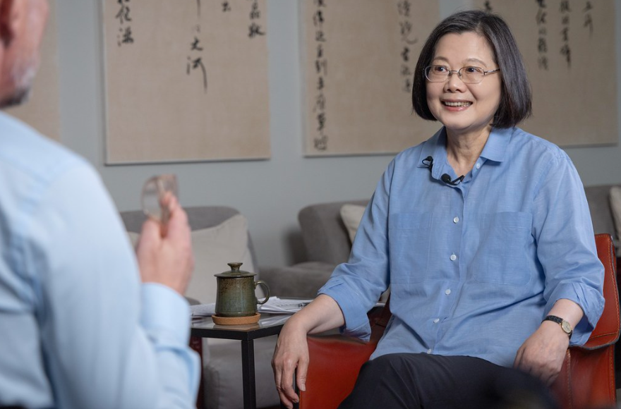 總統蔡英文卸任前接受英國廣播公司（BBC）專訪。 圖：總統府/提供