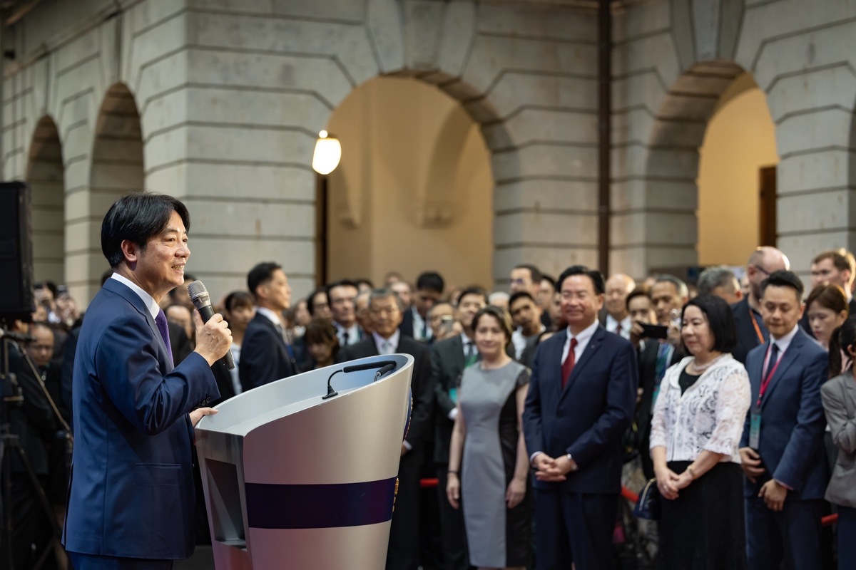 賴清德出席就職典禮慶賀團外交部歡迎酒會。 圖：總統府提供