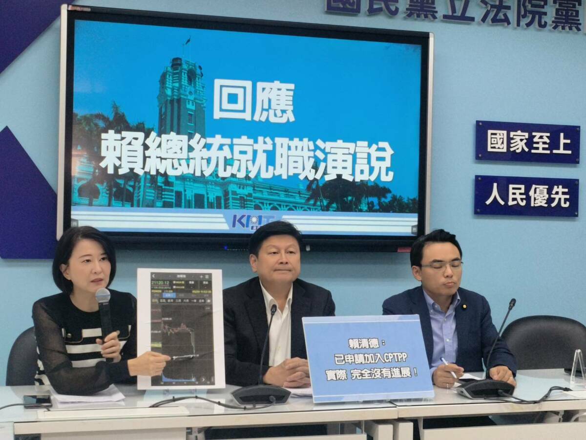 國民黨立委王鴻薇在談論總統賴清德的就職演說期間，稱股民和外資並不買單賴清德的就職演說。 圖：國民黨立法院黨團/提供