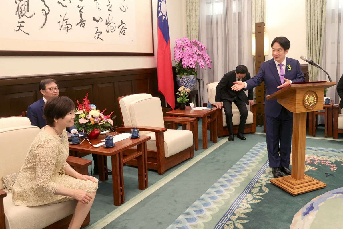 總統賴清德就職首日接見安倍昭惠。 圖：總統府提供