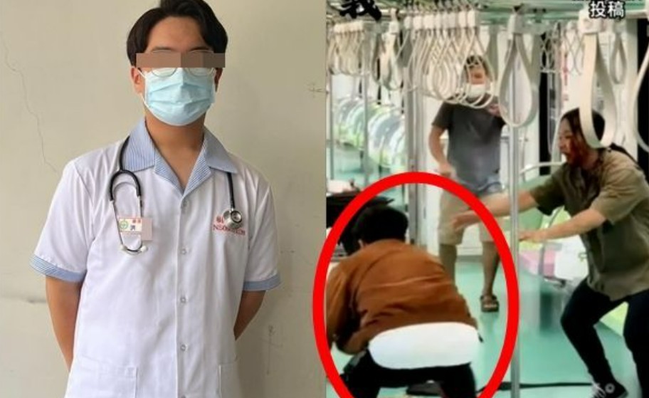 在中捷持刀砍人的19歲洪姓男子就讀醫專護理科，在醫院實習。 圖：翻攝臉書