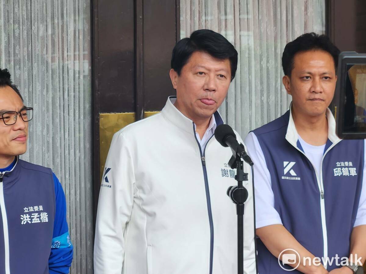 國民黨立委謝龍介、洪孟楷、邱鎮軍、黃健豪等人出面回應被提告一事。 圖：黃建豪/攝（資料照）