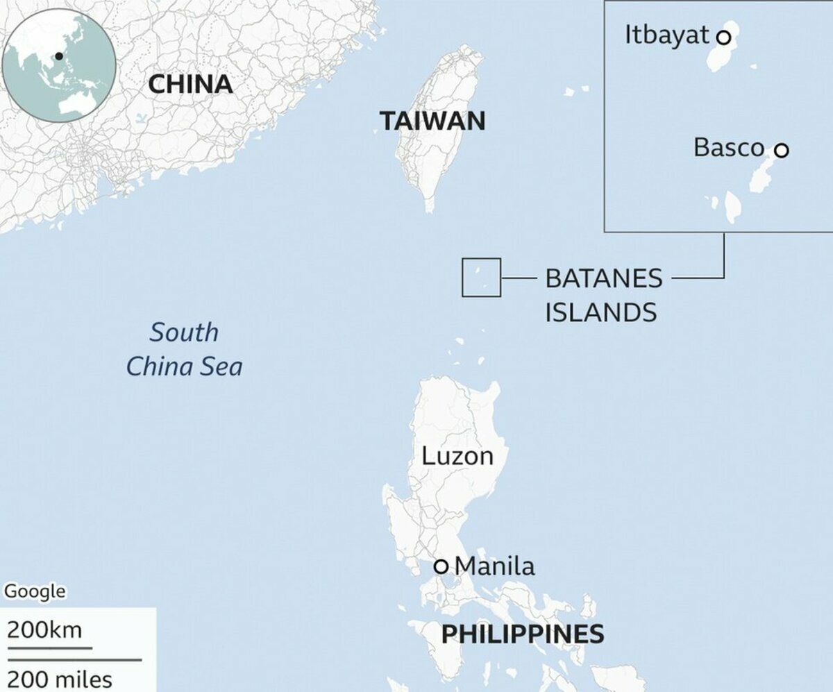 菲律賓在距離台灣南部海岸約 150 公里的伊拜雅島（Itbayat）設立了這座哨站。 圖 : 翻攝自X帳號@conflict_live