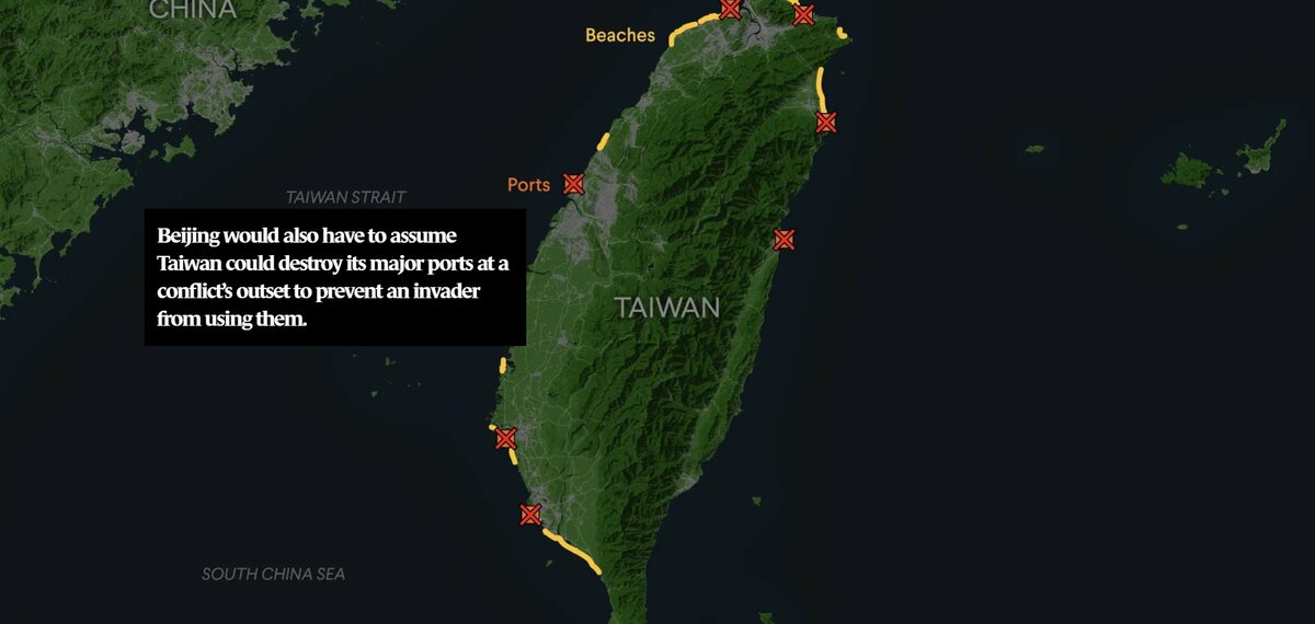 美國外交關係協會曾對中國入侵台灣的困難度進行分析，並得出有 6 大點讓中國難以侵略台灣的結論。 圖：翻攝自 Ignatius Lee X（前推特）帳號