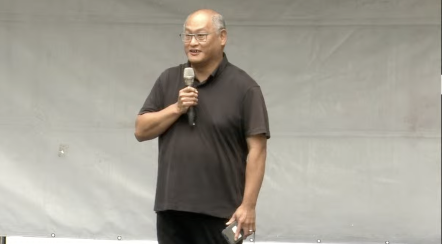 曾遭中國關押的台灣人權工作者李明哲。 圖：翻攝經濟民主連合YouTube直播