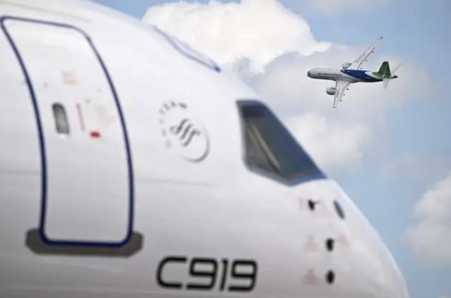 中國商飛 C919 宣傳圖。 圖﹔翻攝自 騰訊網
