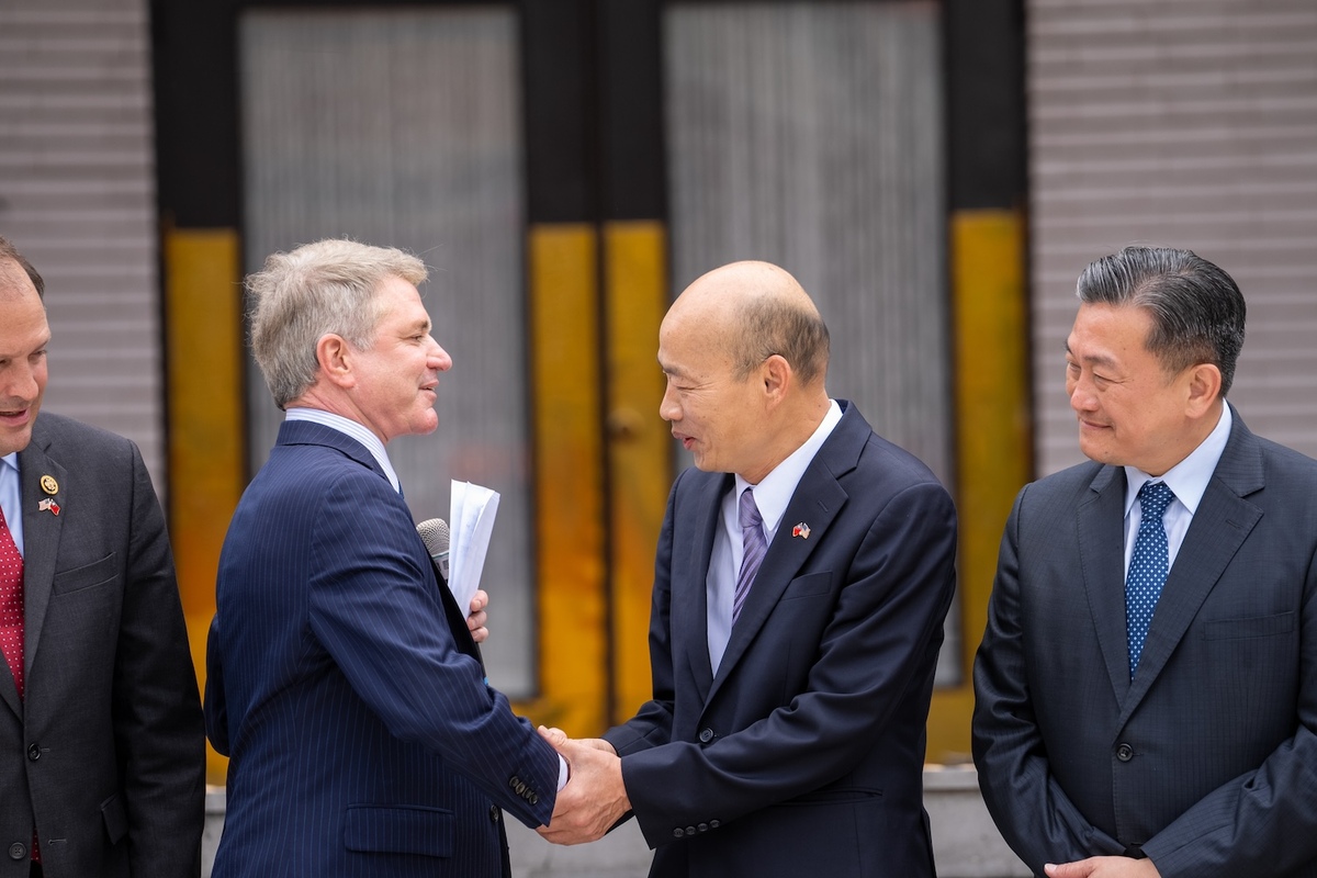 立法院長韓國瑜29日接見及款宴美國眾議院外交委員會主席麥考爾 圖：立法院提供