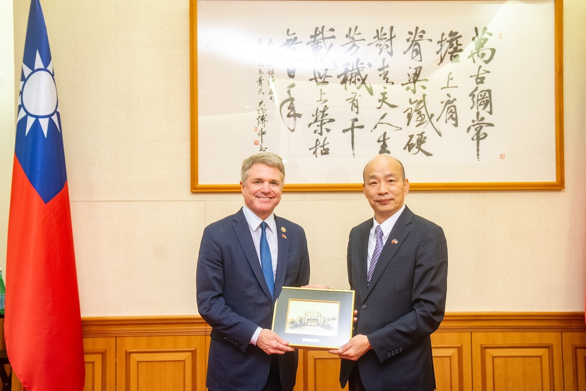 立法院長韓國瑜29日接見及款宴美國眾議院外交委員會主席麥考爾 圖：立法院提供