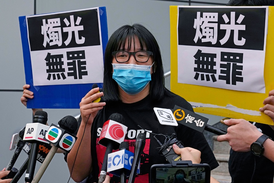 支聯會前副主席鄒幸彤遭香港警方拘捕。 圖：翻攝自 Spring0527 X（前推特）帳號
