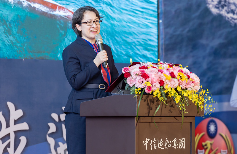 副總統蕭美琴為典禮致詞。 翻攝自 總統府網站