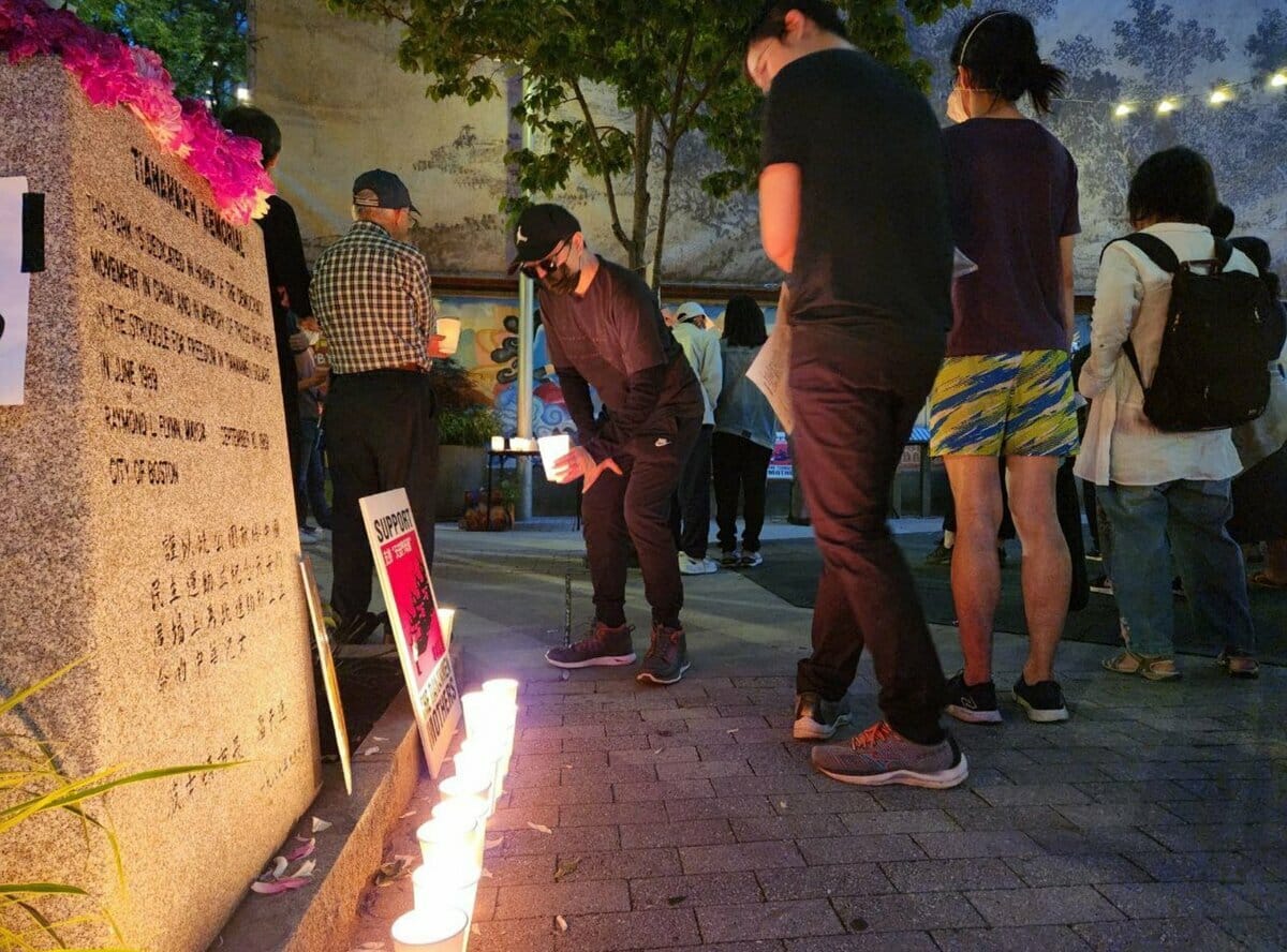 美國波士頓 6 月 2 日，六四的 35 週年活動 圖：翻攝自 Ｘ「李老師不是你老師」