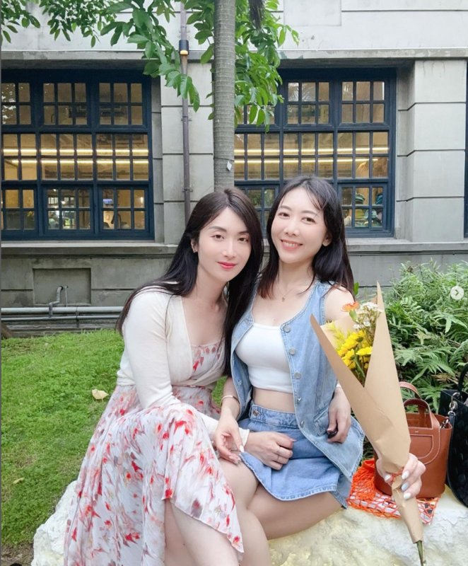陳漢章（左）與老婆雪兒。 圖：取自陳漢章IG