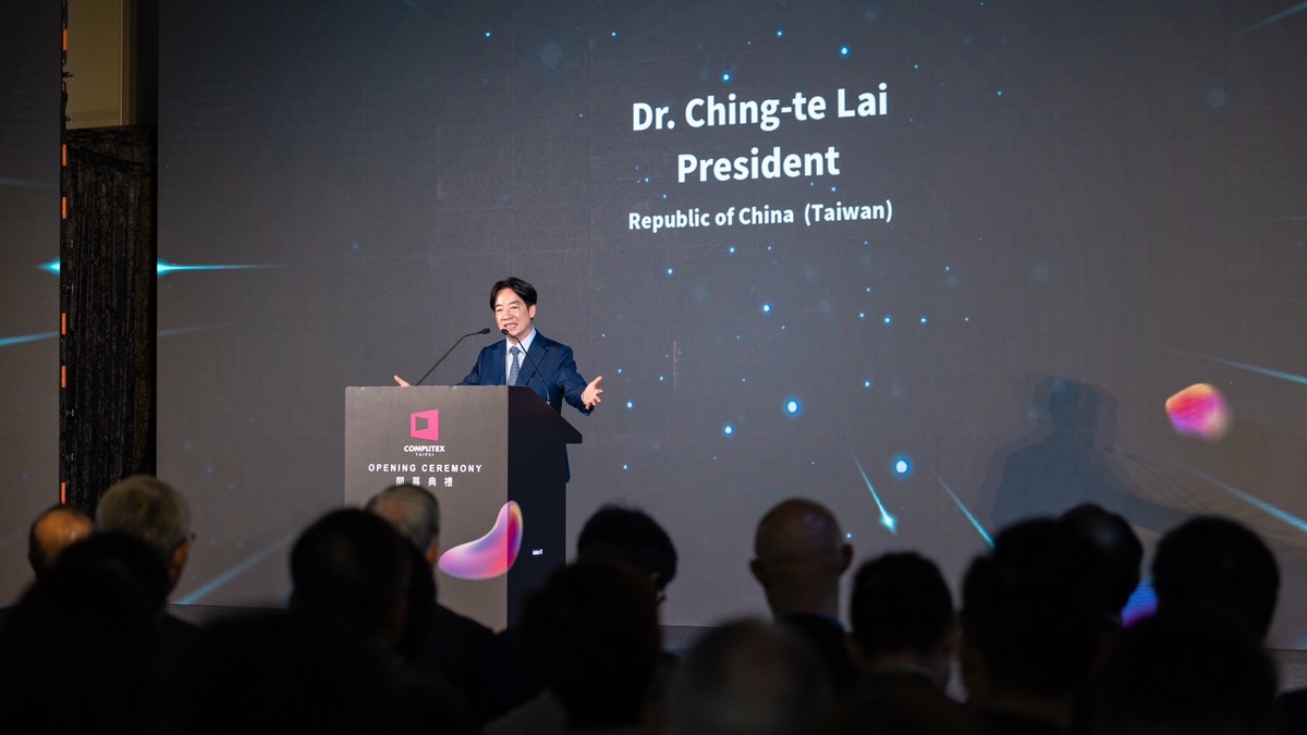 圖為總統賴清德出席2024台北國際電腦展開幕典禮。 圖：總統府/提供