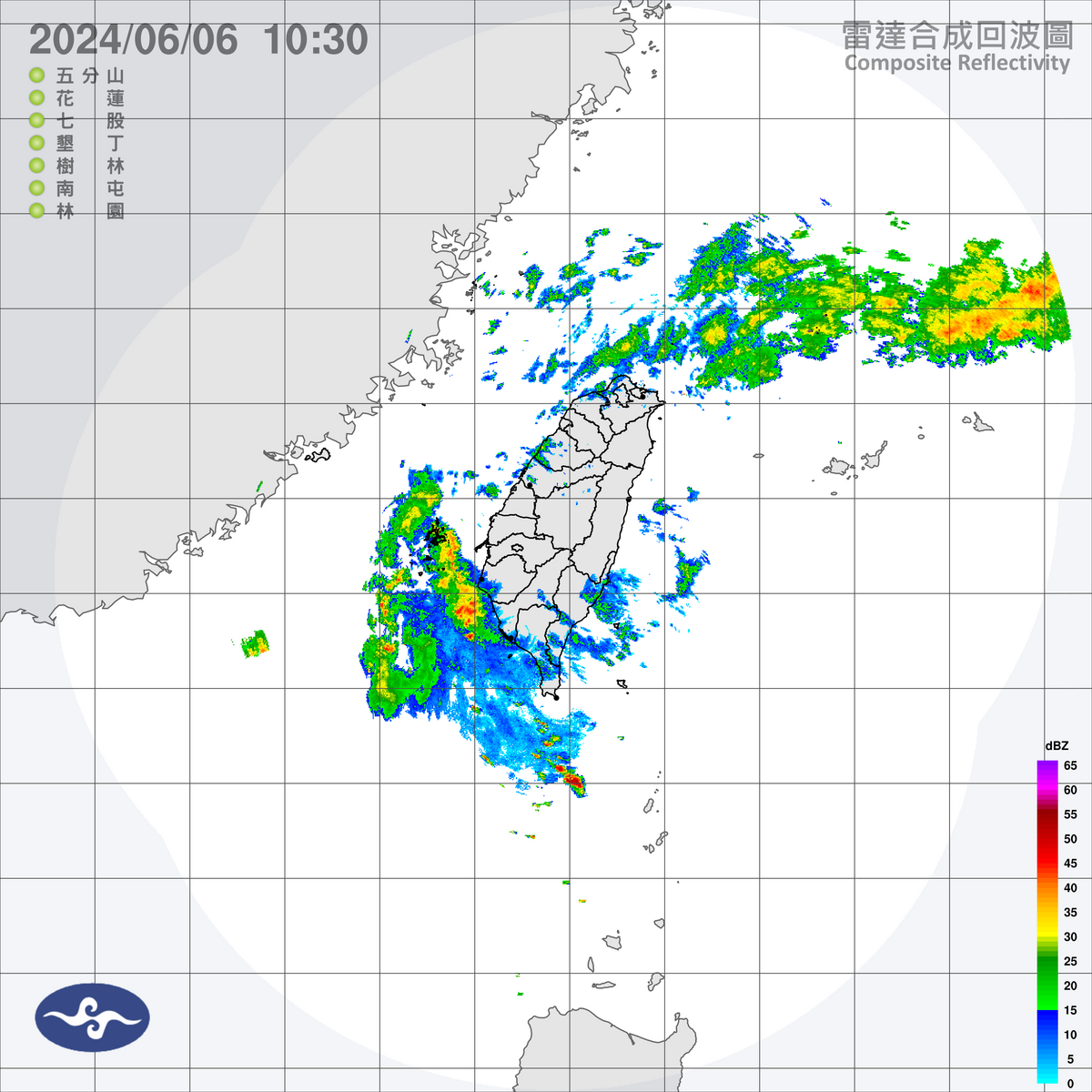 今有微弱鋒面掠過，各地有降雨機率。 圖：中央氣象署／提供
