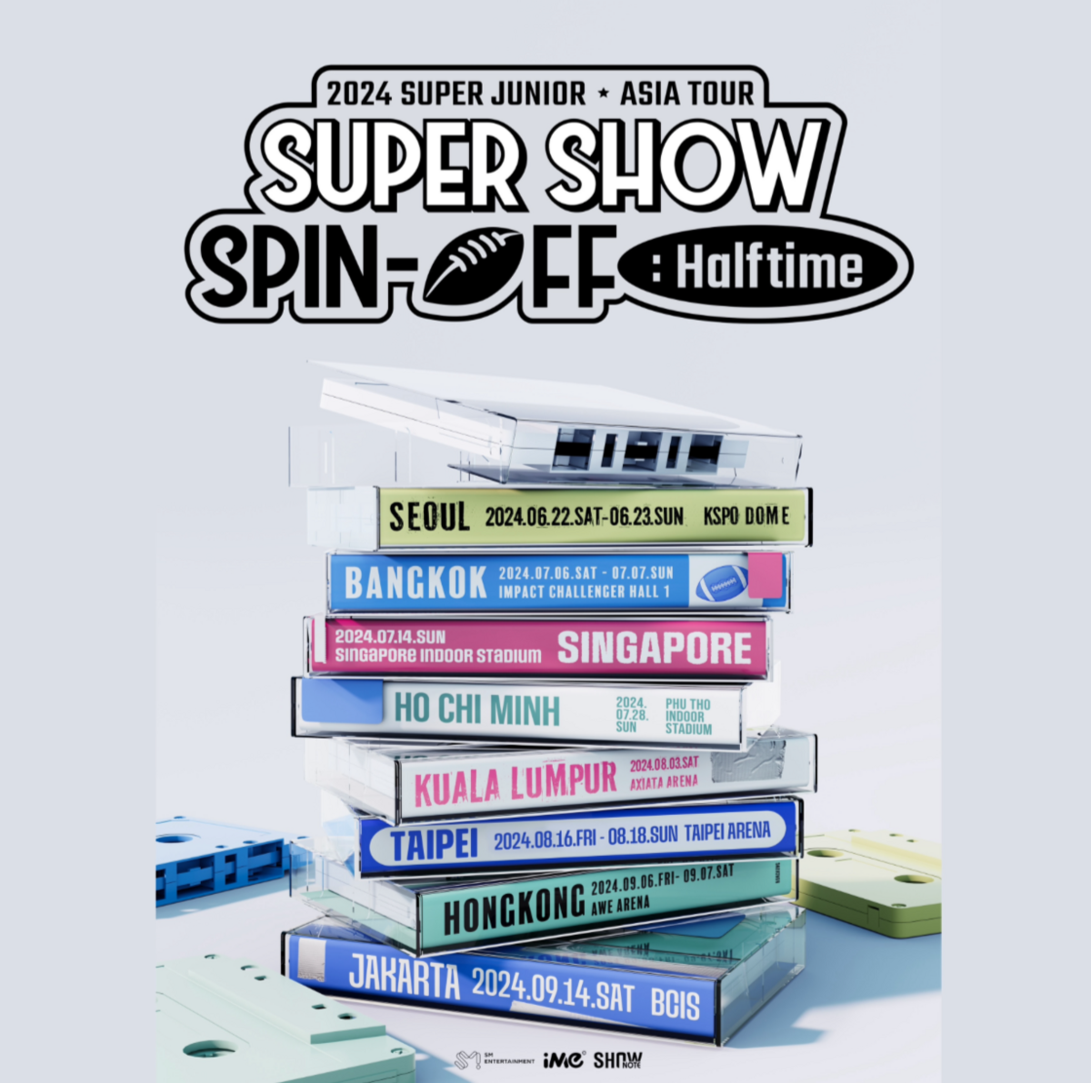 Super Junior亞洲巡迴演唱會「SUPER SHOW SPIN-OFF : Halftime」台北場將在8月16日加開一場，從8月16日到8月18日連唱3天，加開場門票一般售票時間為6月8日下午2點。 圖：翻攝自Super Junior IG