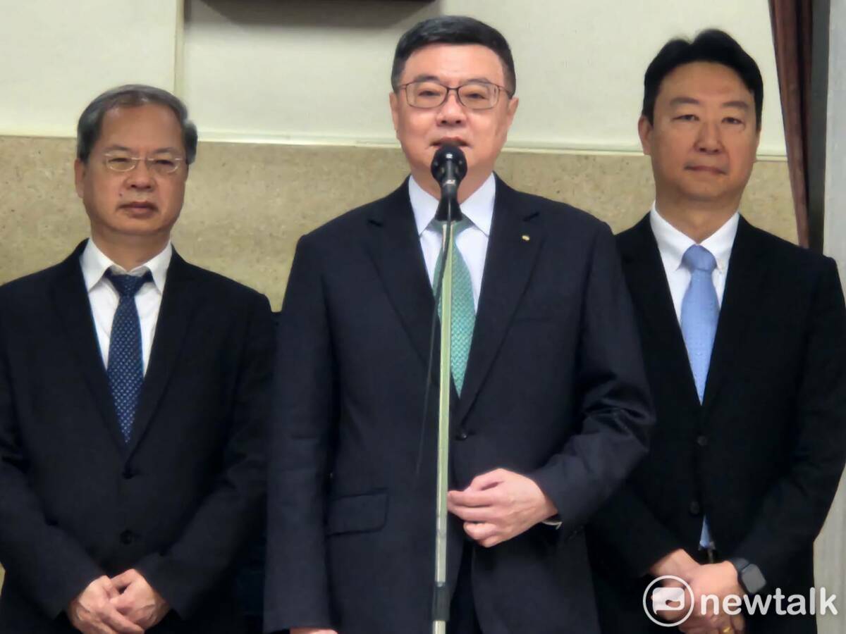 行政院長卓榮泰於立法院受訪。 圖：黃建豪/攝
