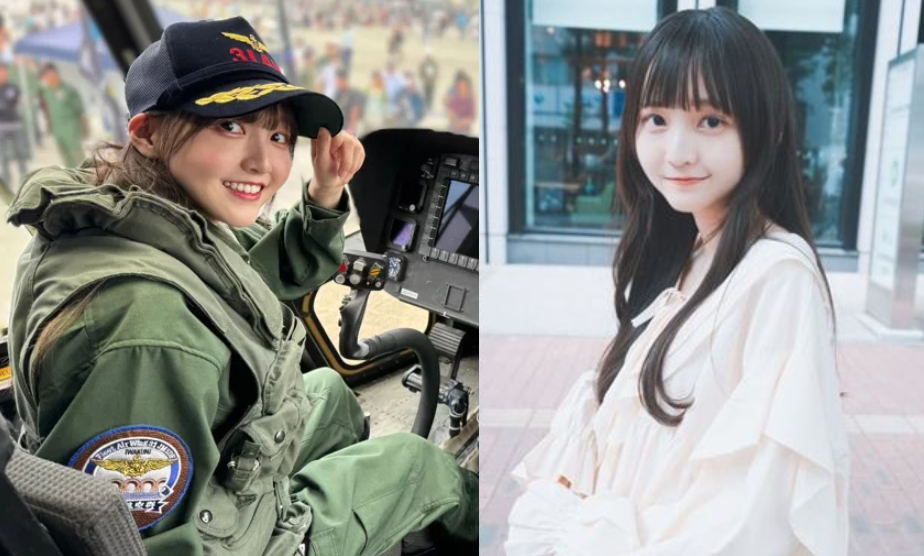一名日本正妹司令官的照片在臉書、X等社群平台上甚至中國微博爆紅，其實是日本藝人兼模特兒小杉怜子。 圖:翻攝自IG