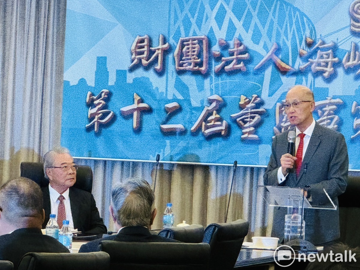 海基會今（7）天下午召開第12屆董監事第3次聯席會議，董事長李大維致詞後確定退休缷任。 圖：謝莉慧/攝