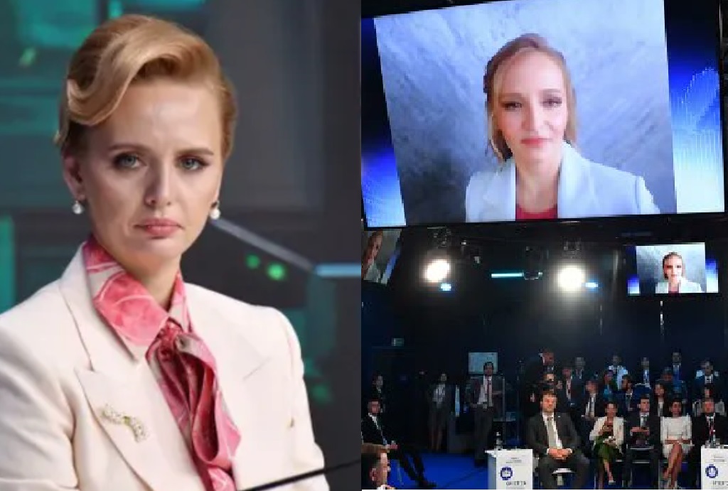 普丁兩個女兒分別是長女瑪麗亞（Maria Vorontsova）和二女兒凱特琳娜（Katerina Tikhonova）罕見公開露面。 圖:翻攝自X