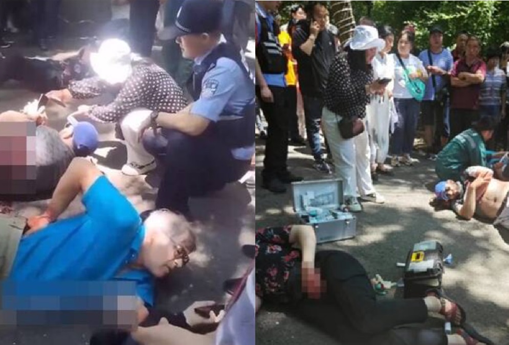 4名康奈爾學院講師竟在吉林當街被砍。 圖:翻攝自X