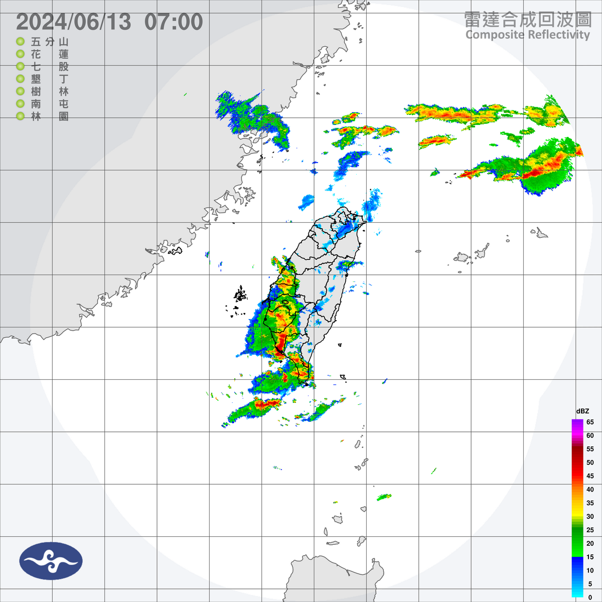 西南風影響全台，今天南部地區將有短暫陣雨或雷雨，尤其是雲林以南地區6縣市將有局部大雨，請民眾注意。 圖：中央氣象署／提供