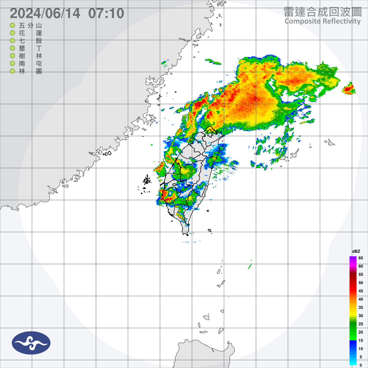 中央氣象署提醒，全台今天持續受到西南風影響，易有短延時強降雨，上午之前北部可能出現雷雨，而南部地區則是整天都要小心局部大雨。 圖：中央氣象署／提供