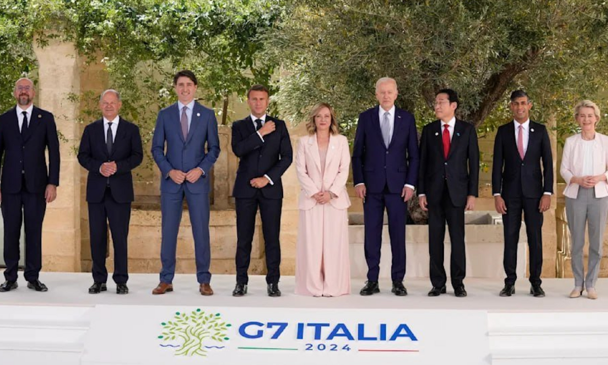 G7國家同意將從凍結的俄羅斯資產利息中轉移500億美元給烏克蘭。 圖:翻攝自 Inty熱點新聞 x