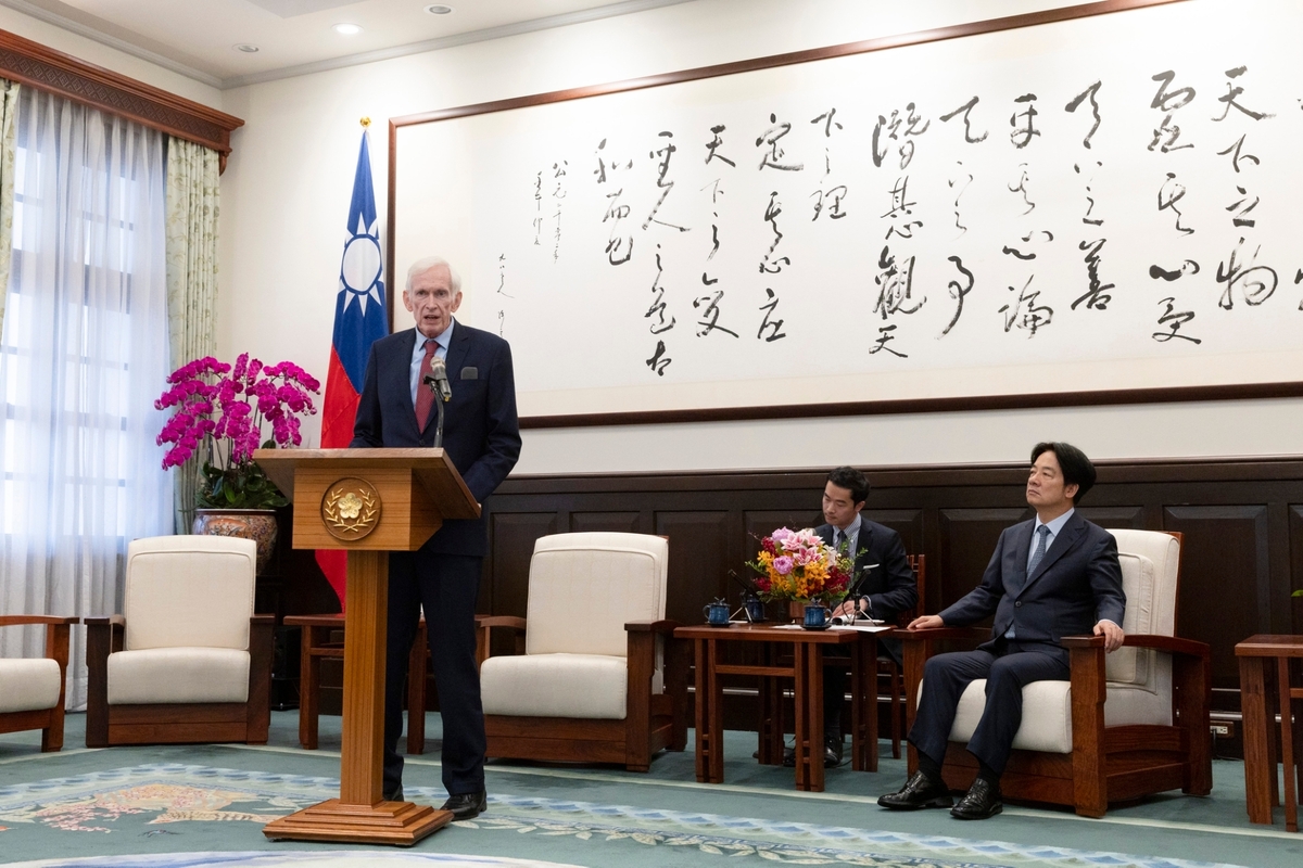 AIT前主席莫健與總統賴清德會面。 圖：總統府提供