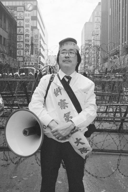 黃昭凱參加抗爭活動。 圖:邱萬興提供