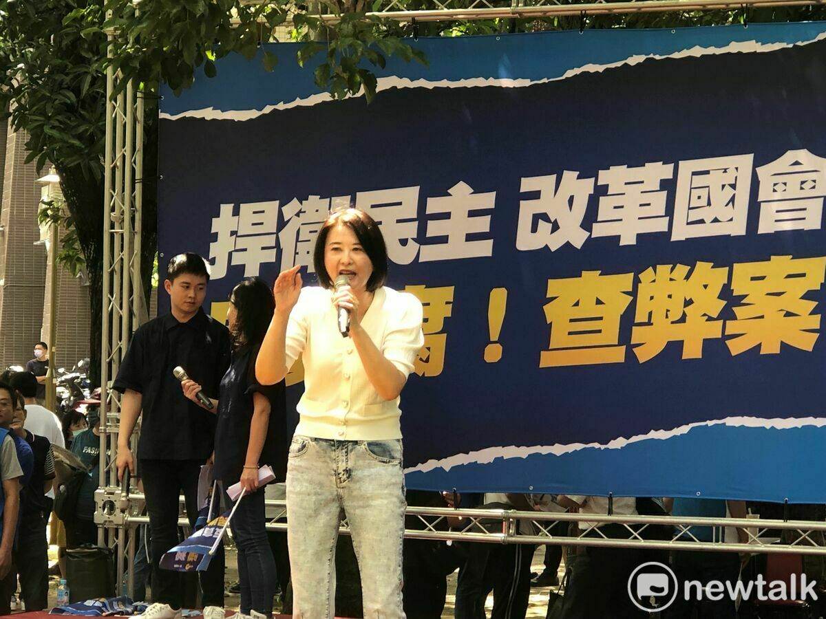 王鴻薇說，民進黨怕什麼？就是查弊案，因為有太多黑箱貪污腐敗，所以在國會改革通過前後，都可看到民進黨鋪天蓋地抹黑，民進黨就是造謠黨，疫情時缺口罩疫苗，人民缺什麼民進黨就賺什麼，對於民進黨的弊案一定要查。 圖：黃博郎／攝