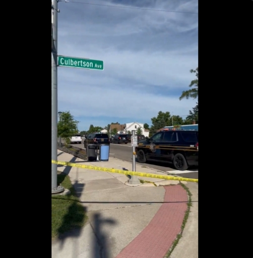美國密西根州驚傳槍響，至少9人中彈。 圖/翻攝自X平台 Metro Detroit News影片