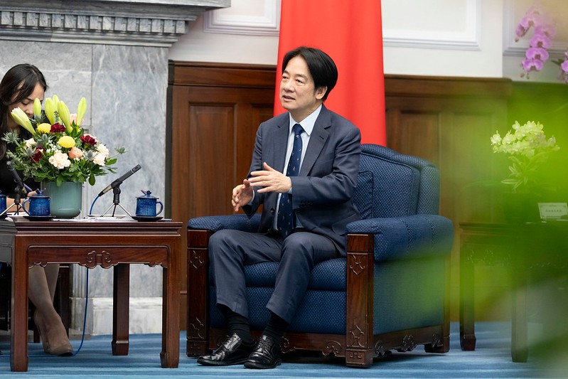 賴清德總統今（18）日接見華府智庫大西洋理事會「跨大西洋高階訪問團」。 圖：總統府提供
