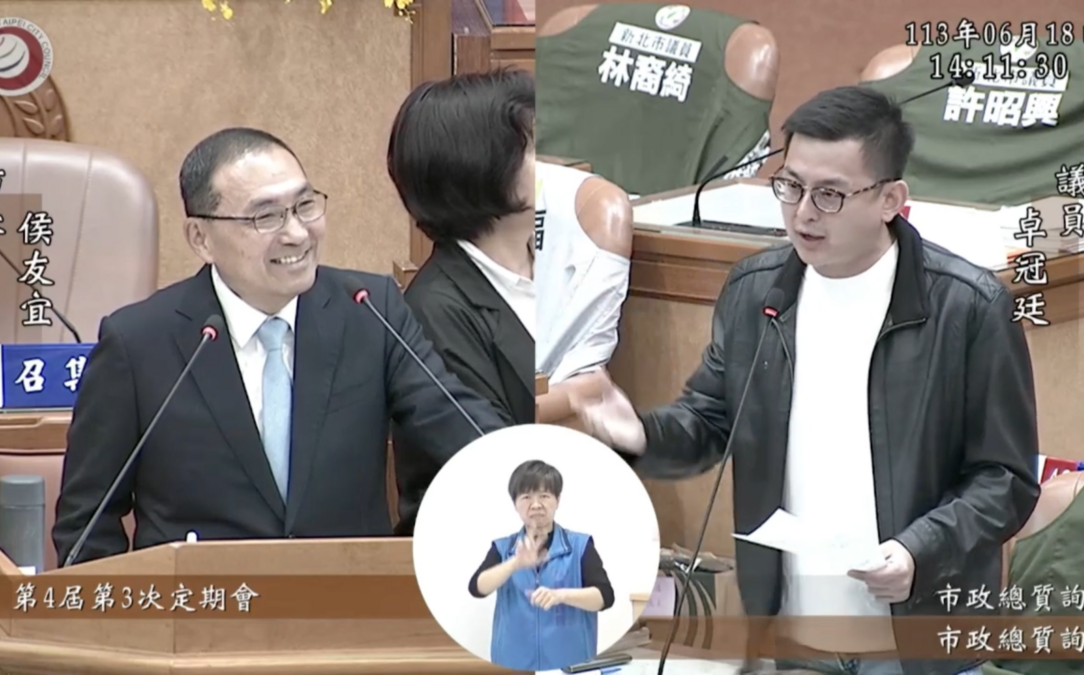 卓冠廷問「新北市長民調李四川領先」有目的性？侯友宜：只是參考