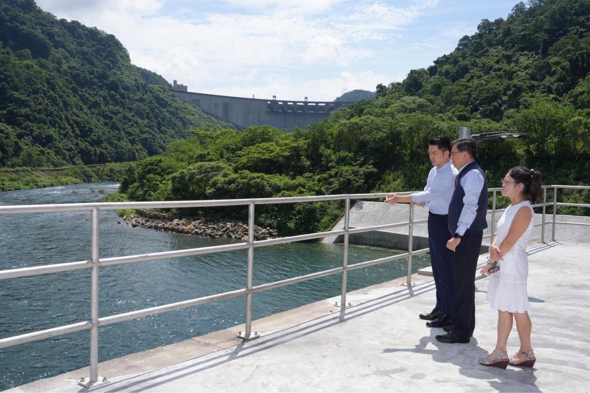 台北市長蔣萬安今出席翡翠水管原水專管通水典禮。 圖：台北市政府 / 提供