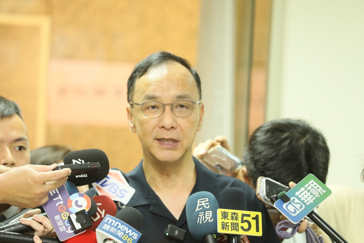 鄭文燦涉貪遭聲押一事，國民黨主席朱立倫指出，以桃園老縣長身份感到遺憾。 圖：國民黨/提供（資料照）
