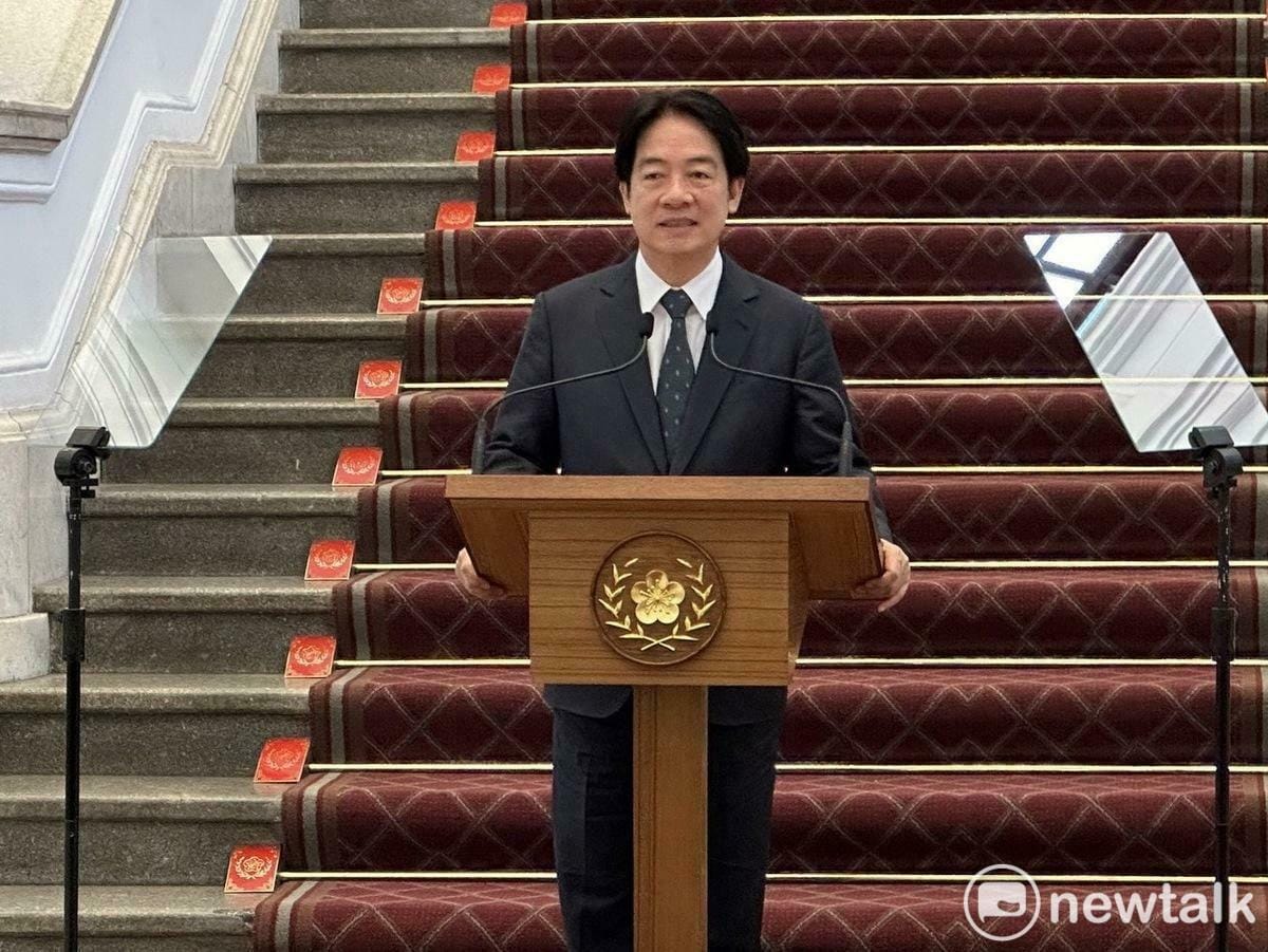 總統賴清德發表敞廳談話，宣布將提出釋憲與暫時處分。 圖：黃宣尹攝