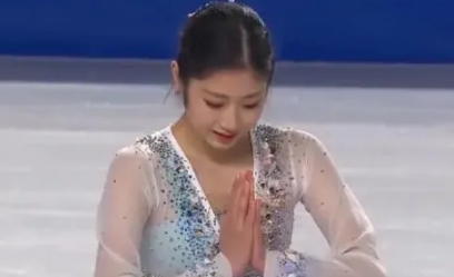 2023 年花滑世錦賽女單銀牌得主韓國選手李海仁。 圖 : 翻攝自《都會快報橙市互動》