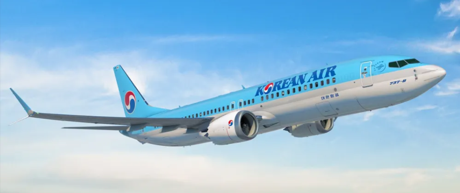 南韓大韓航空近期一架原定從首爾飛往台灣的飛機，因增壓系統發生故障而被迫折返。該飛機為波音 737 Max 8 機型。 圖：翻攝自成都商報紅星新聞