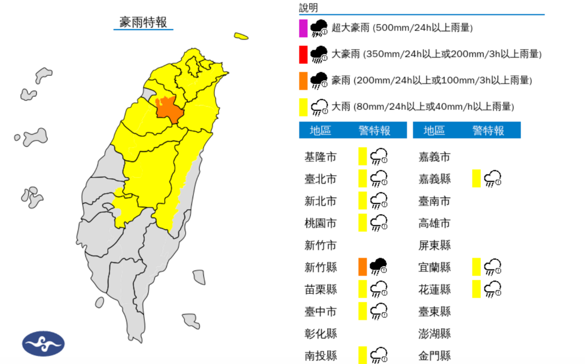 快訊》雨勢再升級！氣象署發豪雨特報 雙北雷雨轟一小時
