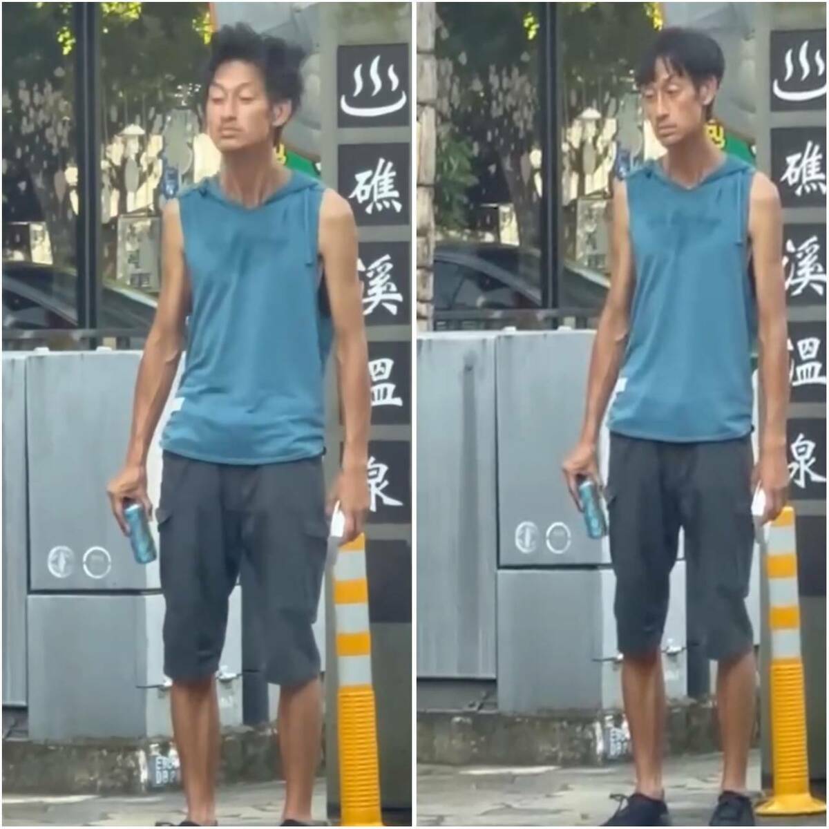有民眾在宜蘭礁溪目擊藝人唐治平，看似行徑怪異。 圖：翻攝自我是礁溪人臉書社團