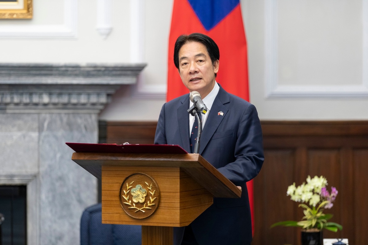 總統賴清德接見美國國會美中經濟暨安全檢討委員會（USCC）訪問團。 圖：總統府提供