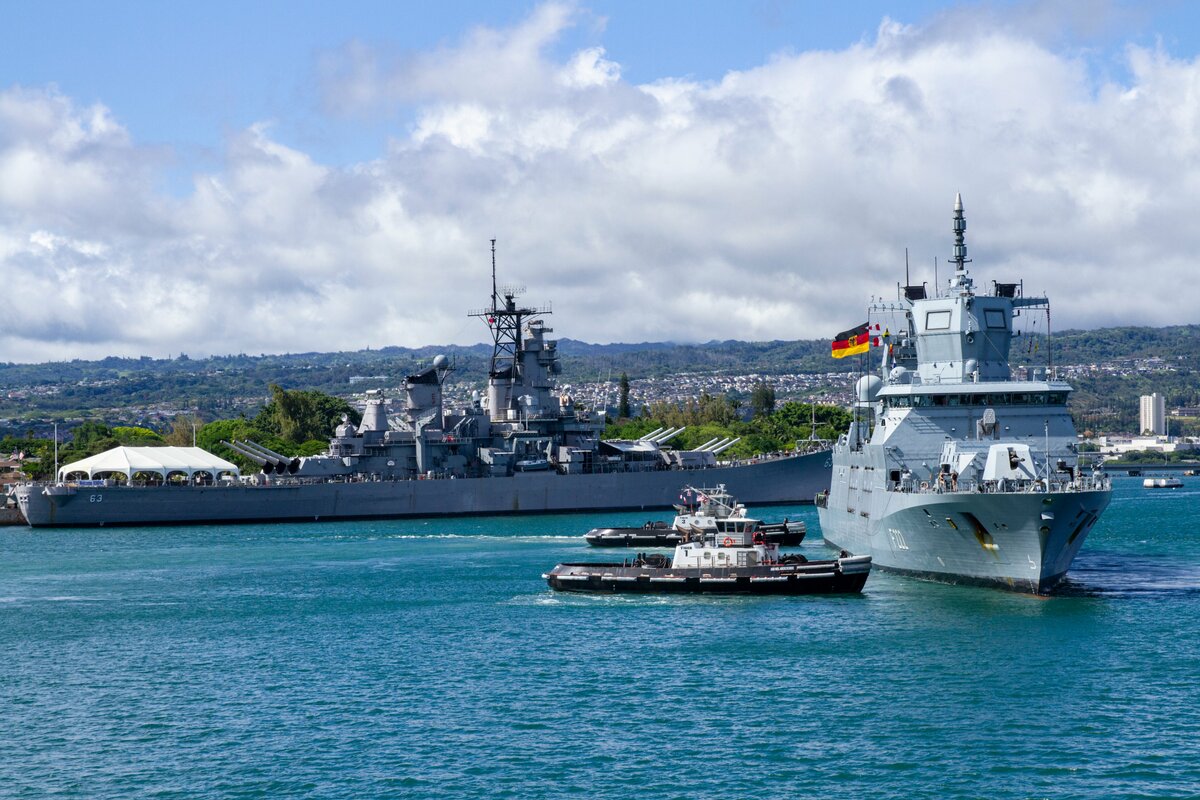 2024年環太平洋軍演，德國派遣海軍軍艦參與環太軍演。 圖：取自德國海軍Ｘ