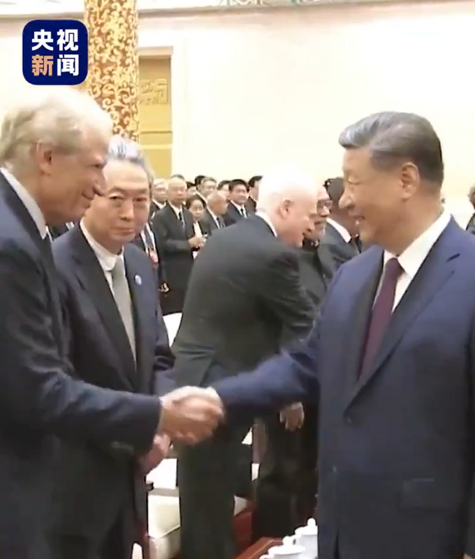 中國近期舉辦和平共處五項原則發表 70 周年紀念大會，但參與的都是各國前領導人，而非現領導人。 圖：翻攝自央視新聞