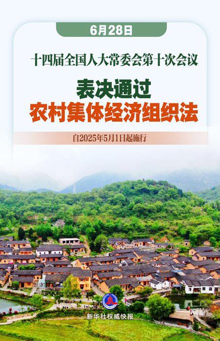 中國政府近期通過《農村集體經濟組織法》，準備回歸上世紀 50 年代的「人民公社」時期。 圖：翻攝自 @DXDWX999 X 帳號
