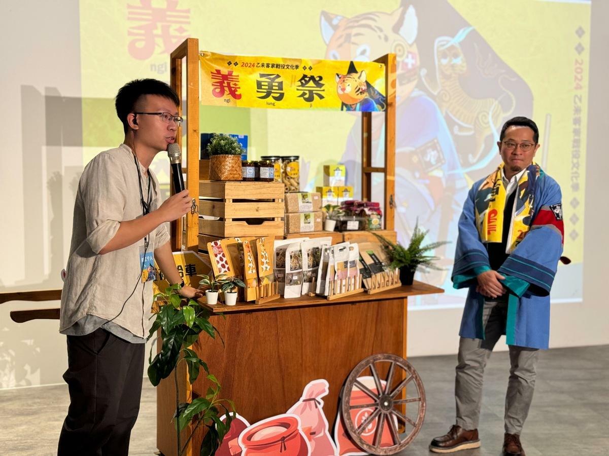 義民物資補給車的商品為桃園在地特色農產品。 圖：桃園市客家局/提供