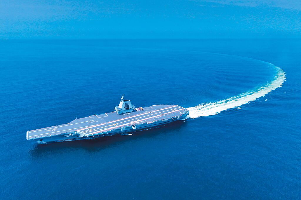 中國航空母艦福建號。 圖：翻攝新華社（資料照）。