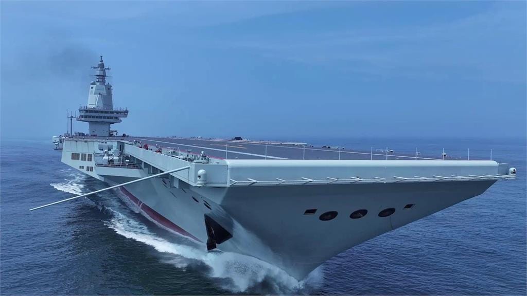 福建號航空母艦。 圖：翻攝自「福建發布」微信公眾號