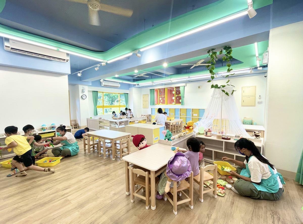 「貝思幼兒園」設備相當新穎， 圖：孫家銘攝